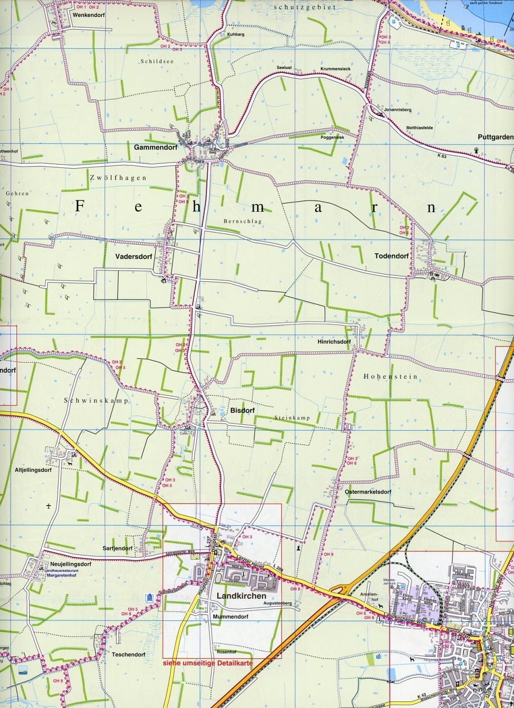 Beispielinhalt (Bild) Fehmarn, KVplan, Radkarte/Freizeitkarte/Stadtplan, 1:27.500 / 1:12.500