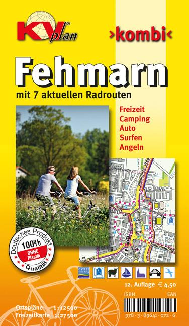 Vorderes Coverbild Fehmarn, KVplan, Radkarte/Freizeitkarte/Stadtplan, 1:27.500 / 1:12.500