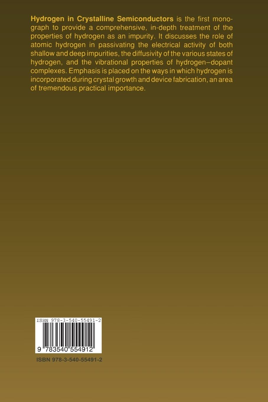 Rückseitencover Hydrogen in Crystalline Semiconductors