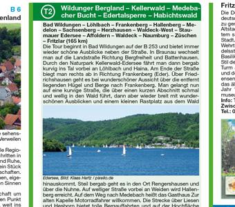 Beispielinhalt (Bild) Motorradkarte Sauerland 1:150 000