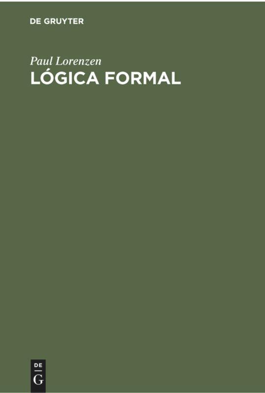 Vorderes Coverbild Lógica Formal