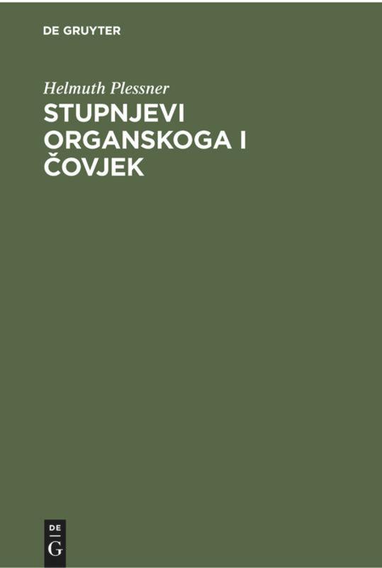 Vorderes Coverbild Stupnjevi organskoga i ¿ovjek