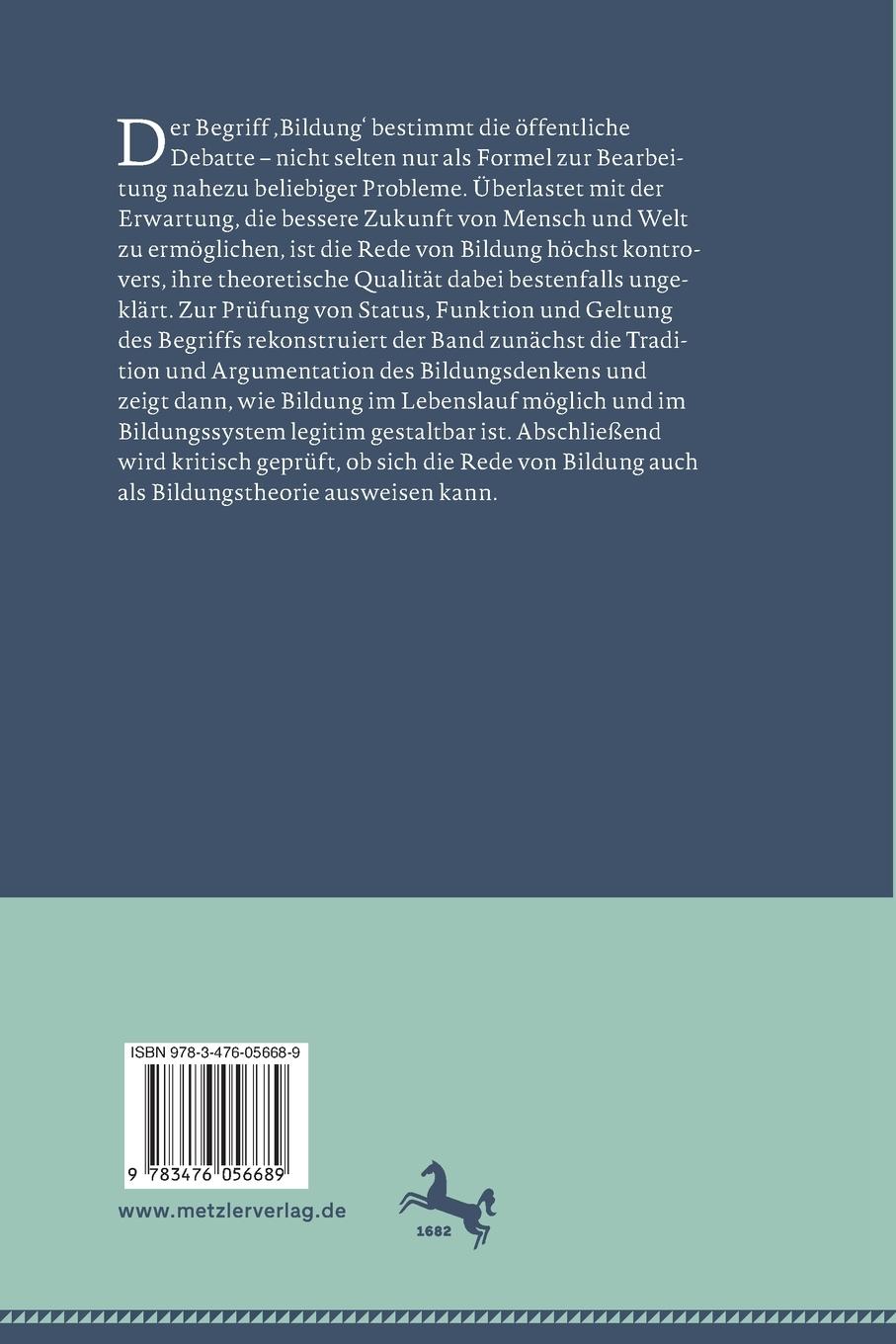 Rückseitencover Die Rede von Bildung