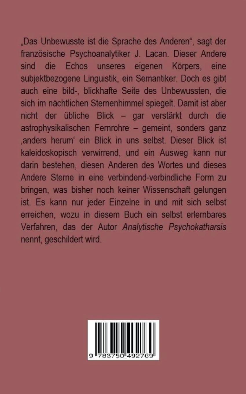 Rückseitencover Der Andere des Wortes und das Andere der Sterne