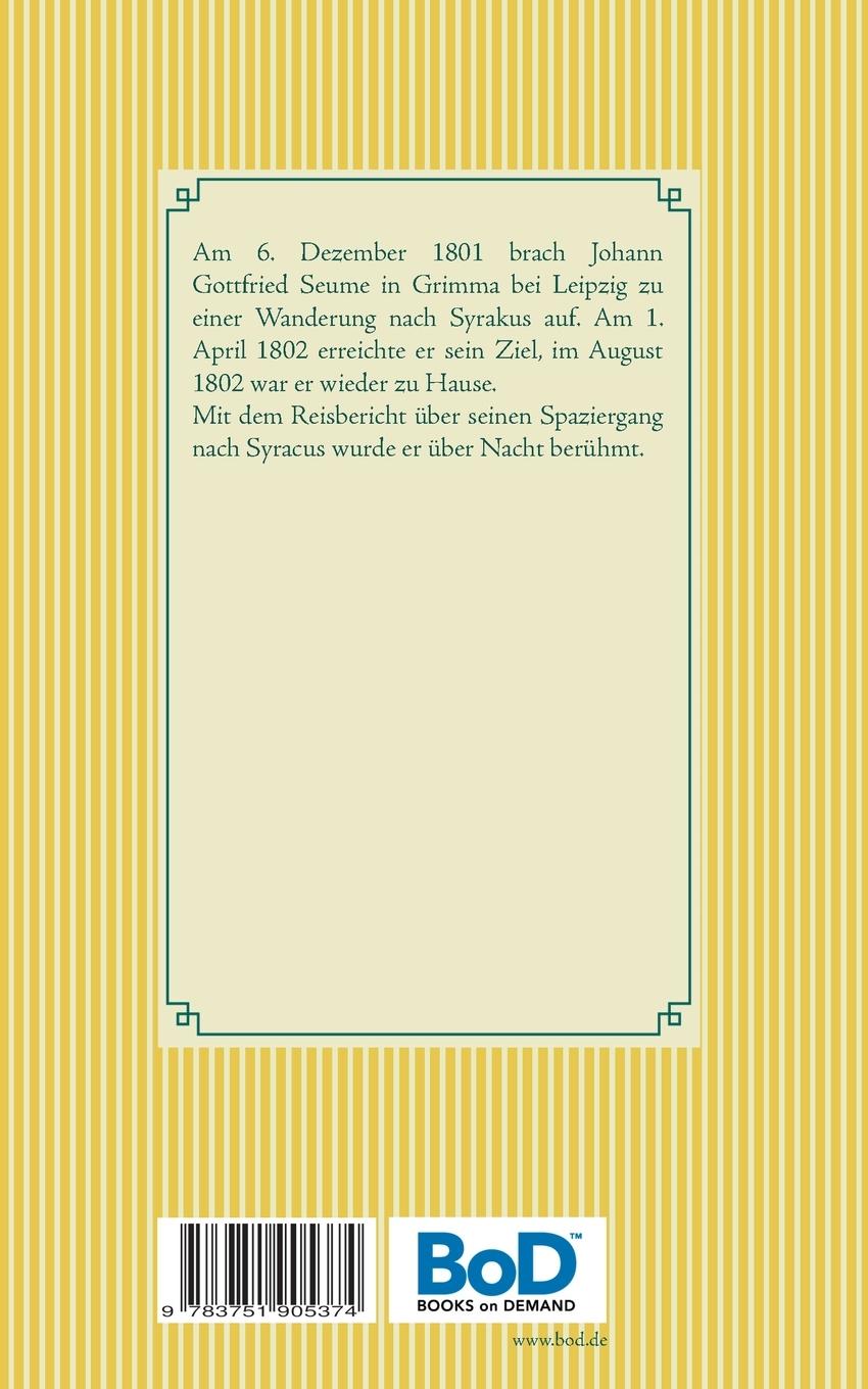 Rückseitencover Spaziergang nach Syracus