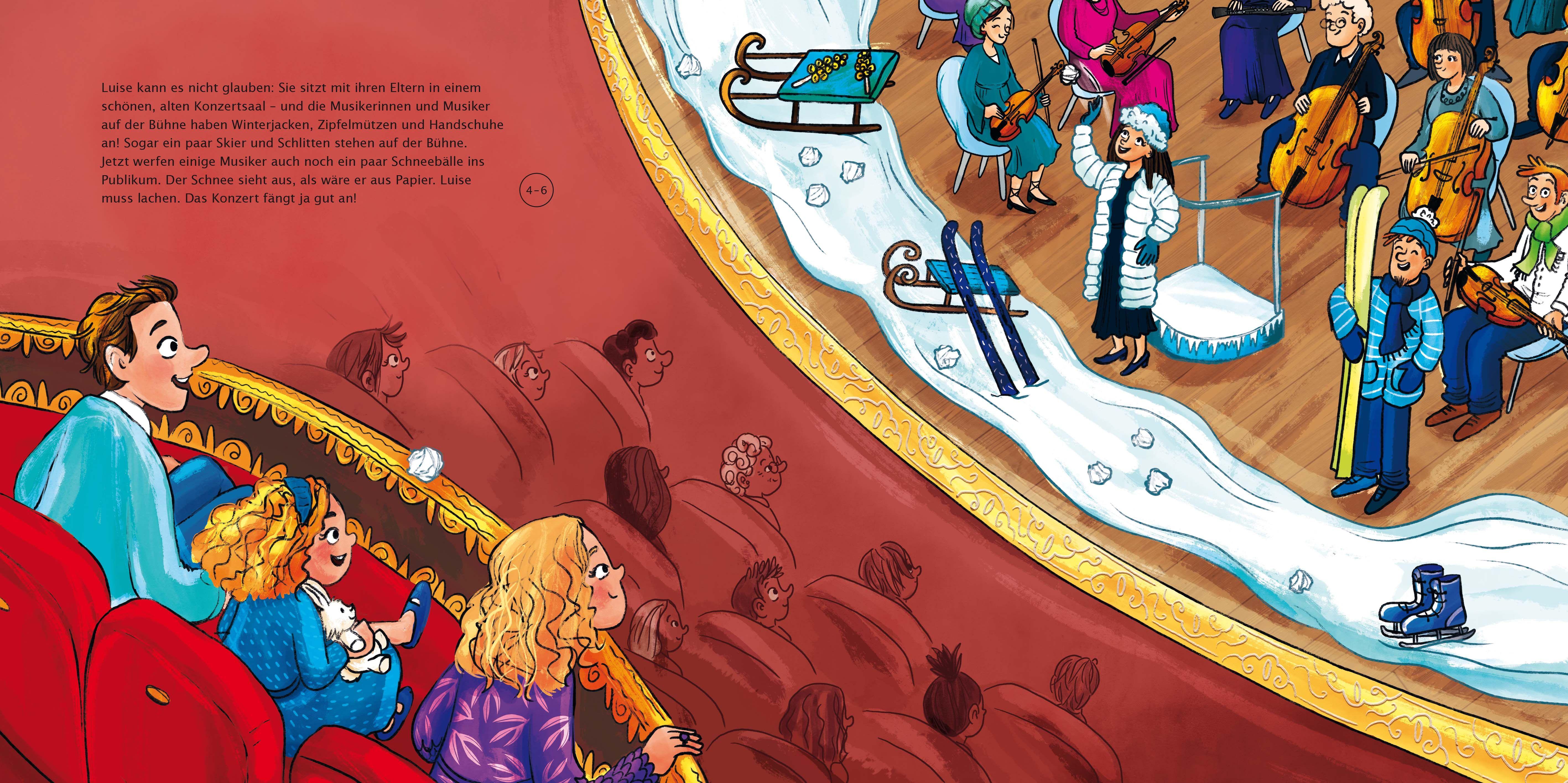Beispielinhalt (Bild) Eine musikalische Schlittenfahrt (Mein erstes Musikbilderbuch mit CD und zum Streamen)