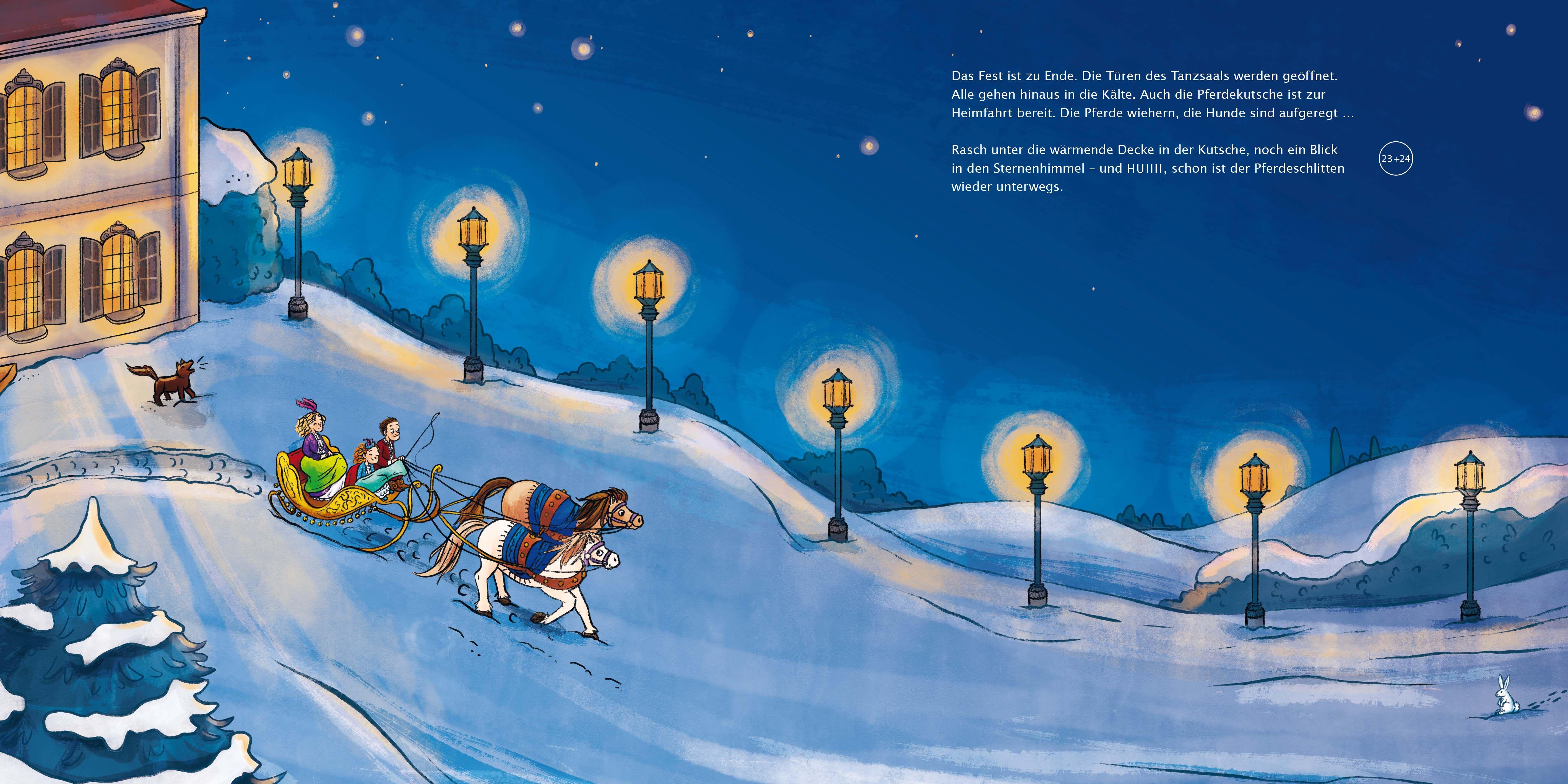 Beispielinhalt (Bild) Eine musikalische Schlittenfahrt (Mein erstes Musikbilderbuch mit CD und zum Streamen)