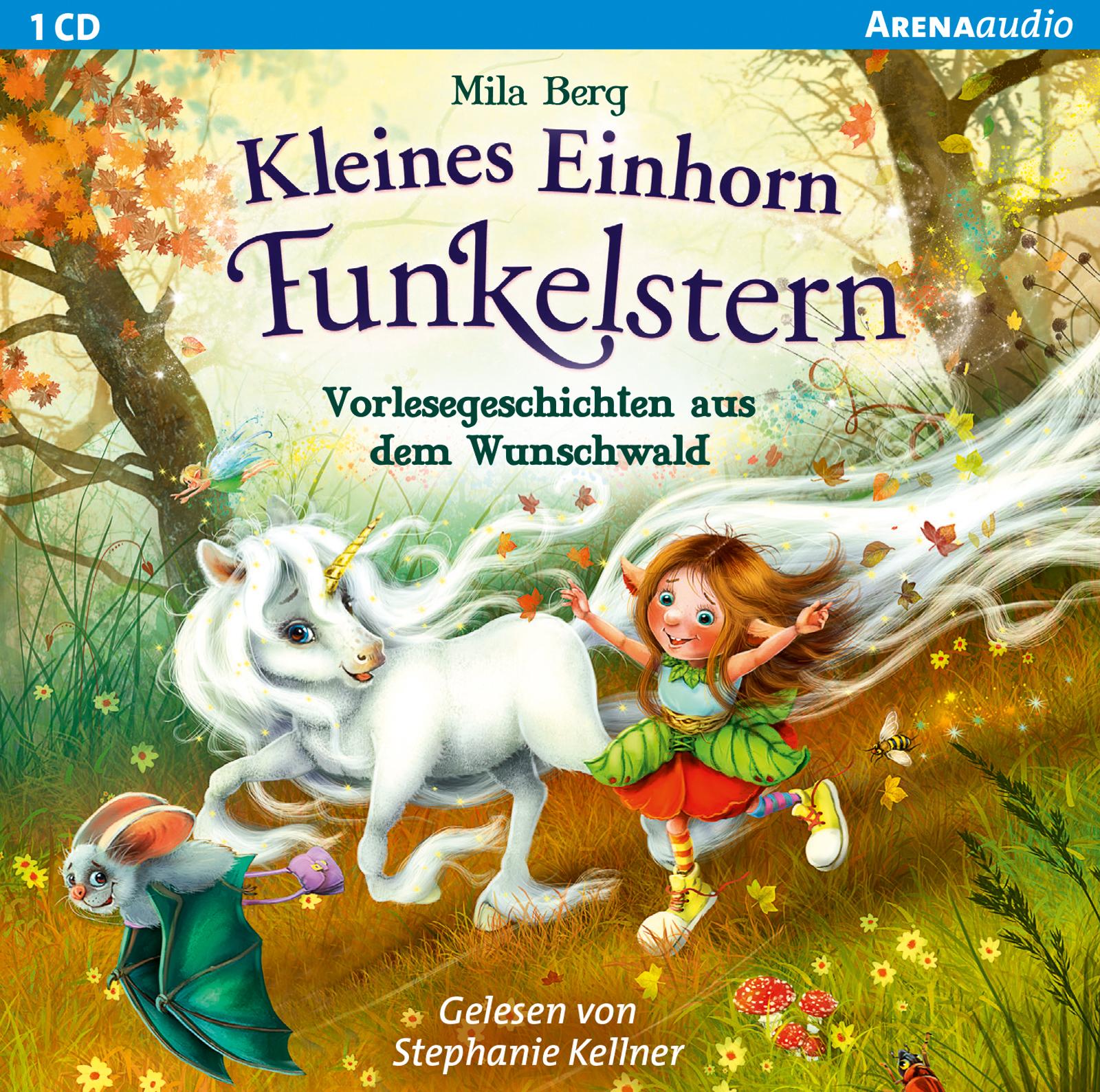 Vorderes Coverbild Kleines Einhorn Funkelstern. Vorlesegeschichten aus dem Wunschwald