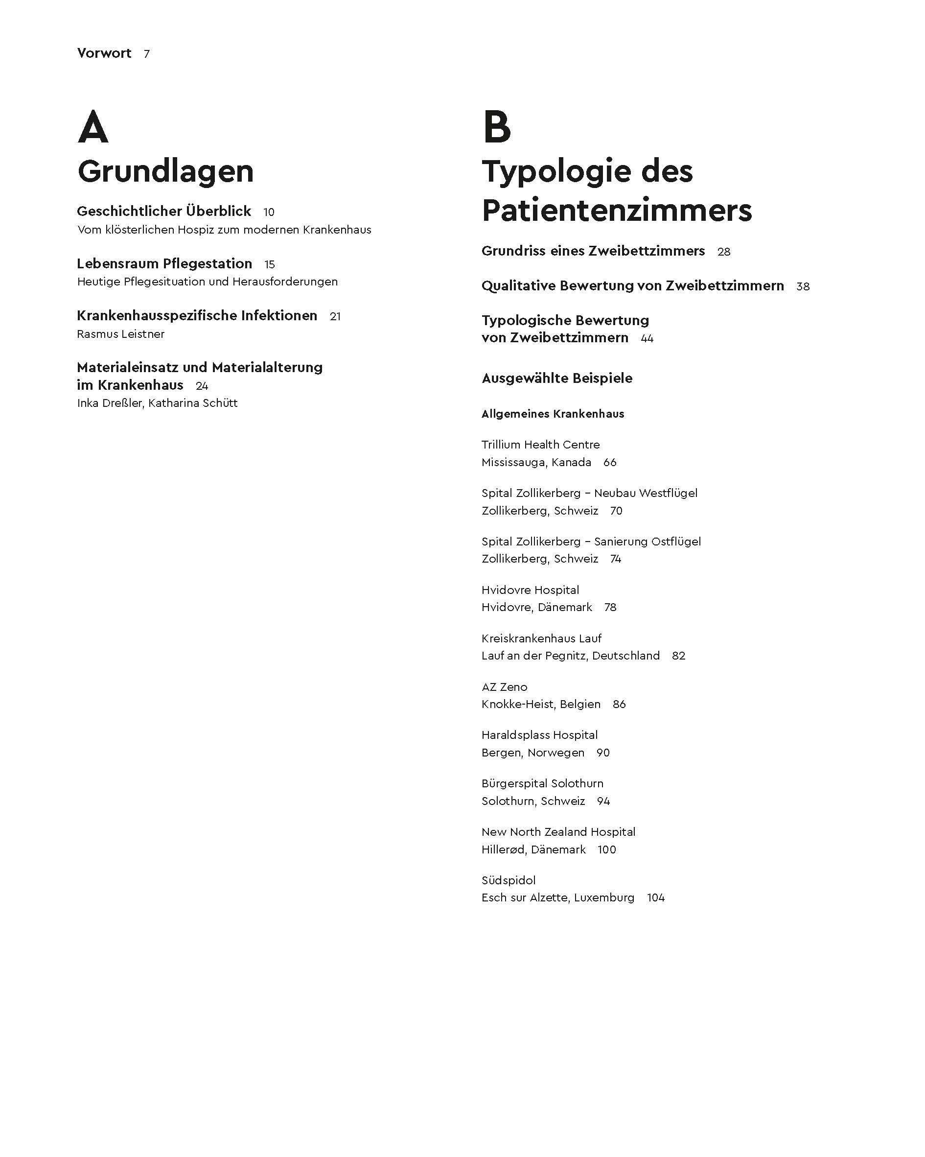 Beispielinhalt (Bild) Das Patientenzimmer