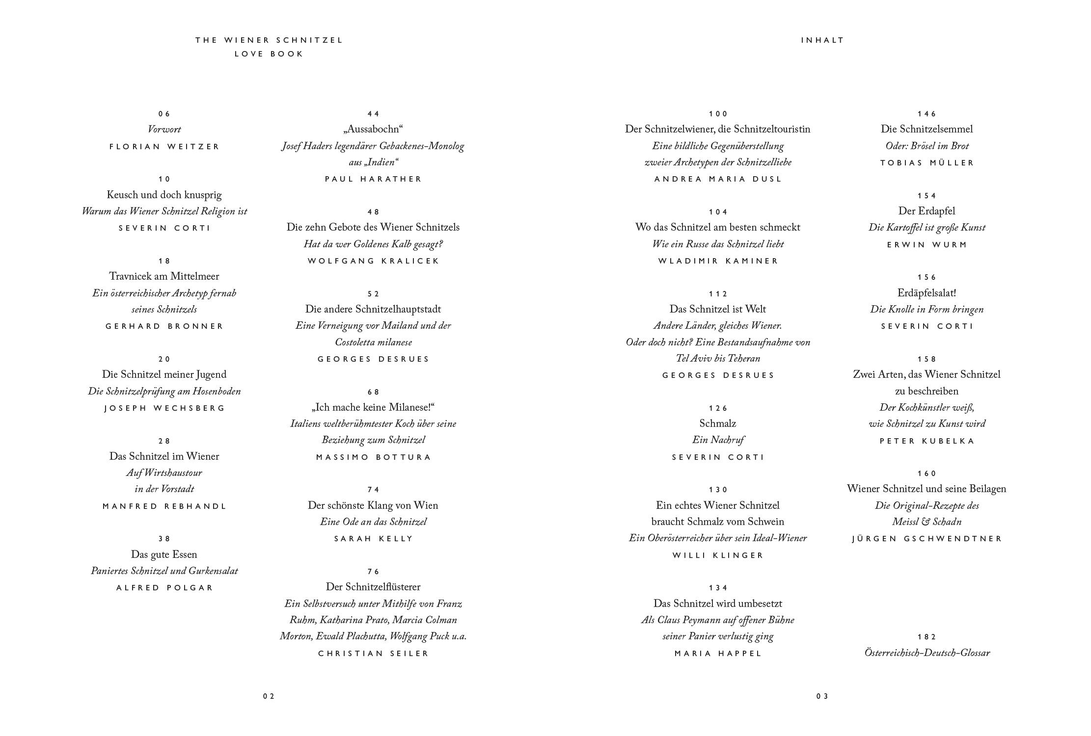 Beispielinhalt (Bild) The Wiener Schnitzel Love Book!