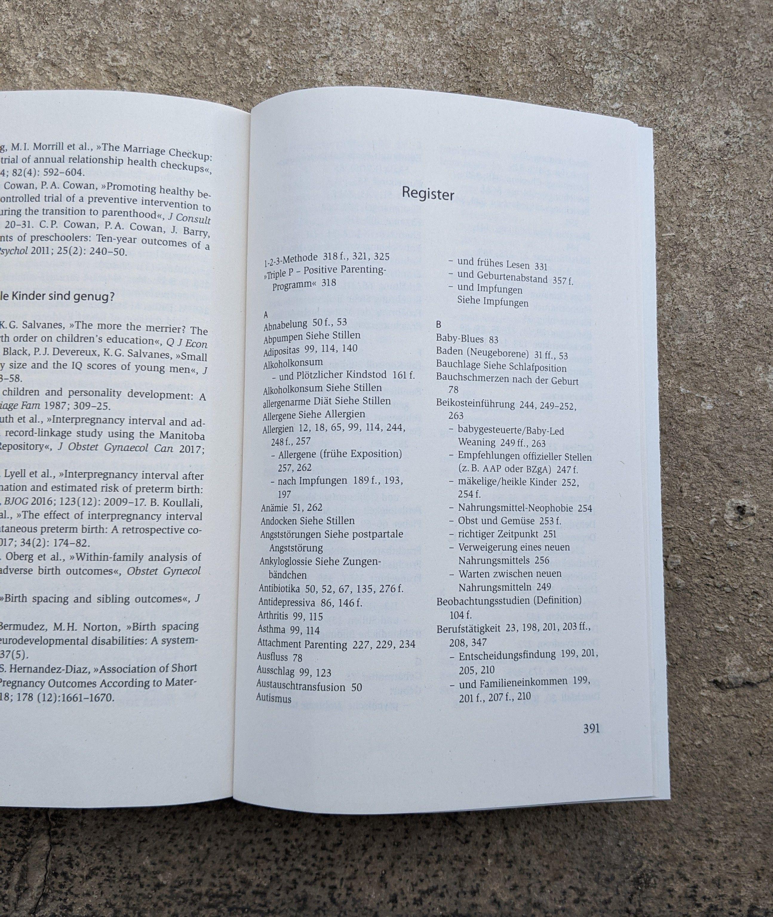 Beispielinhalt (Bild) Das einzig wahre Baby-Handbuch