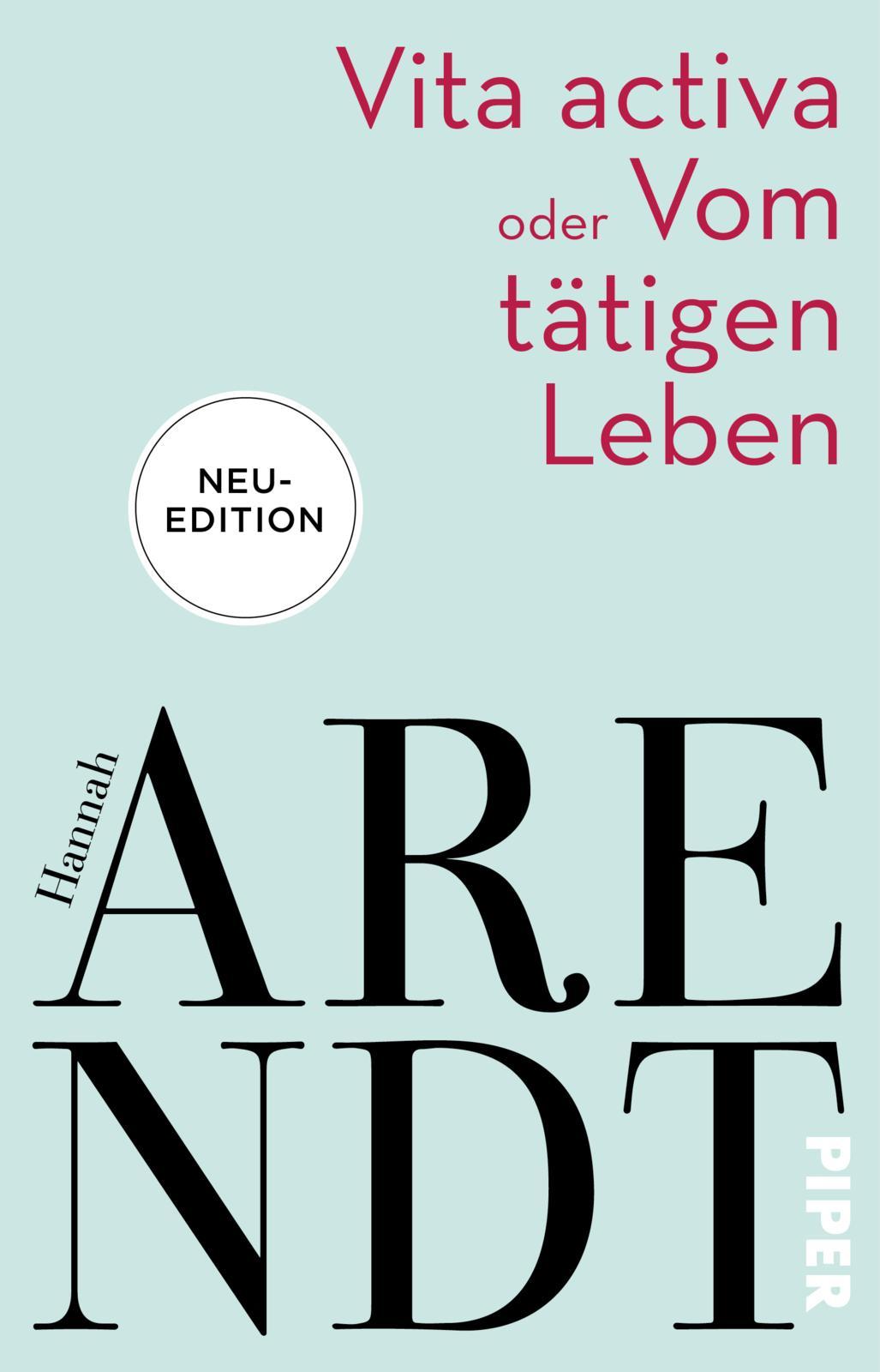Vorderes Coverbild Vita activa oder Vom tätigen Leben