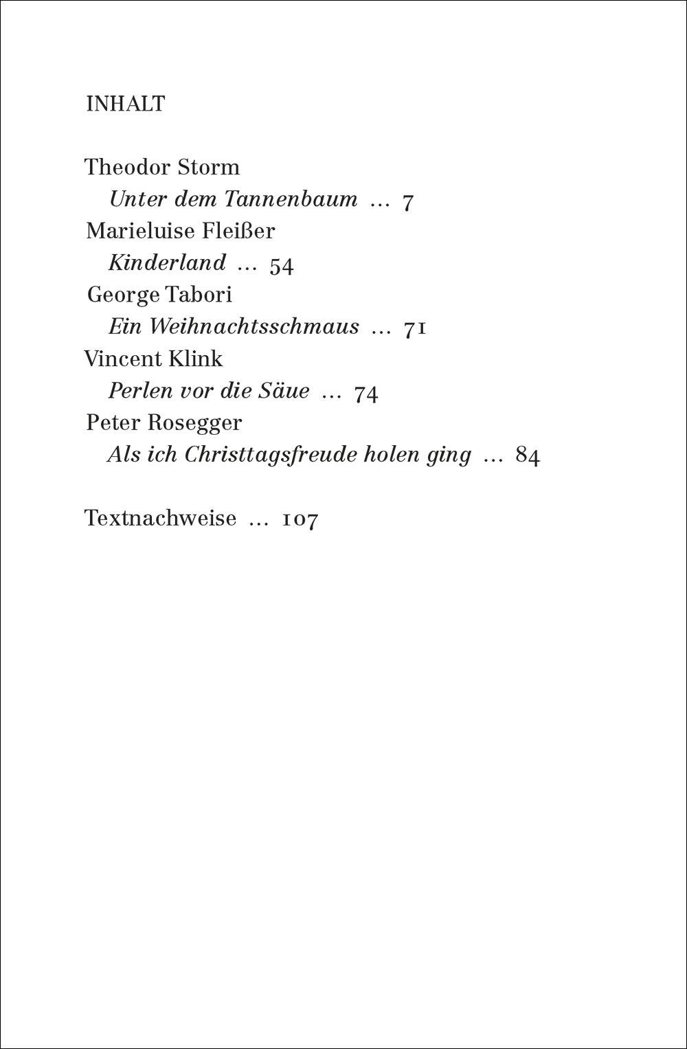 Beispielinhalt (Bild) Unter dem Tannenbaum