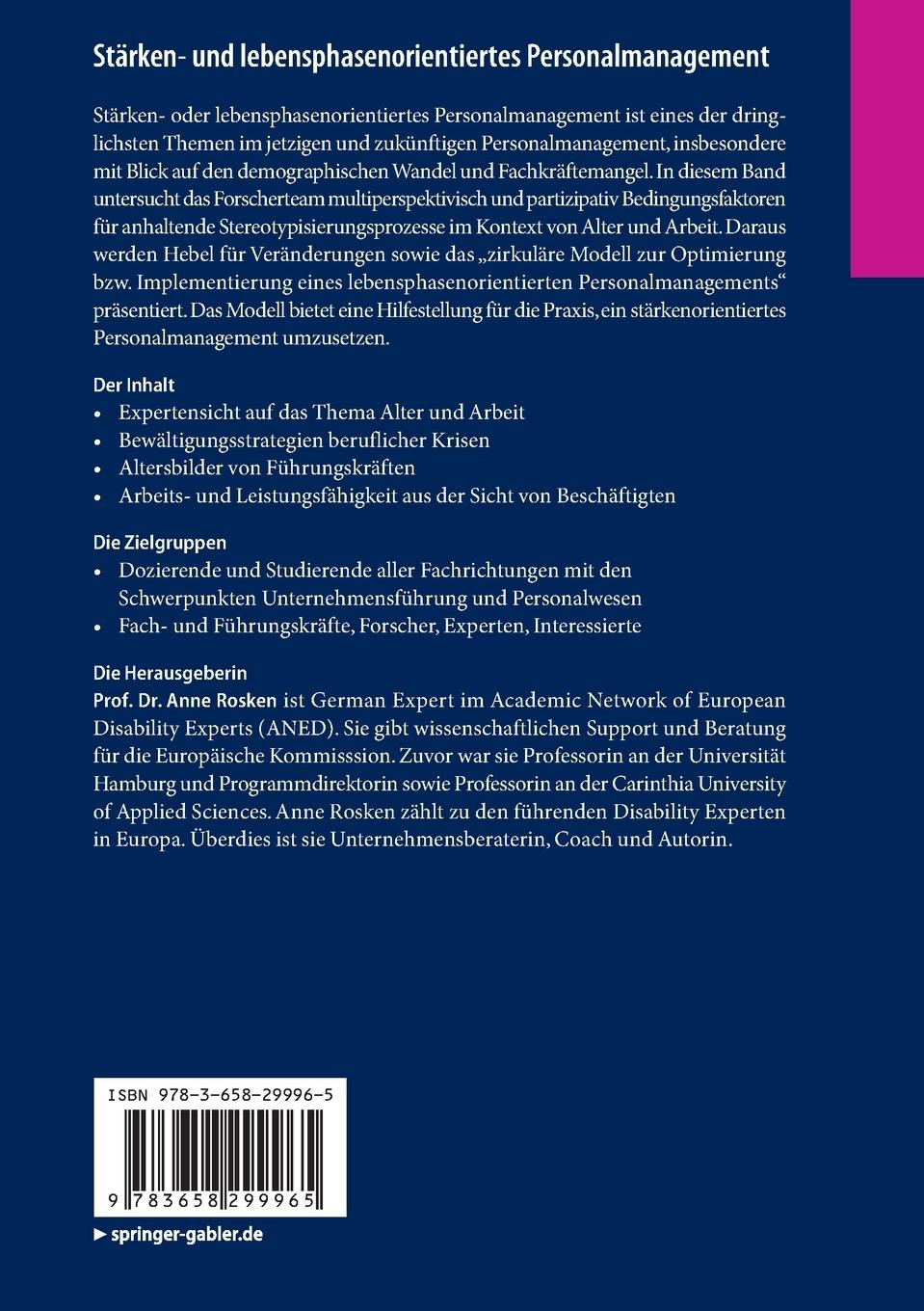 Rückseitencover Stärken- und lebensphasenorientiertes Personalmanagement