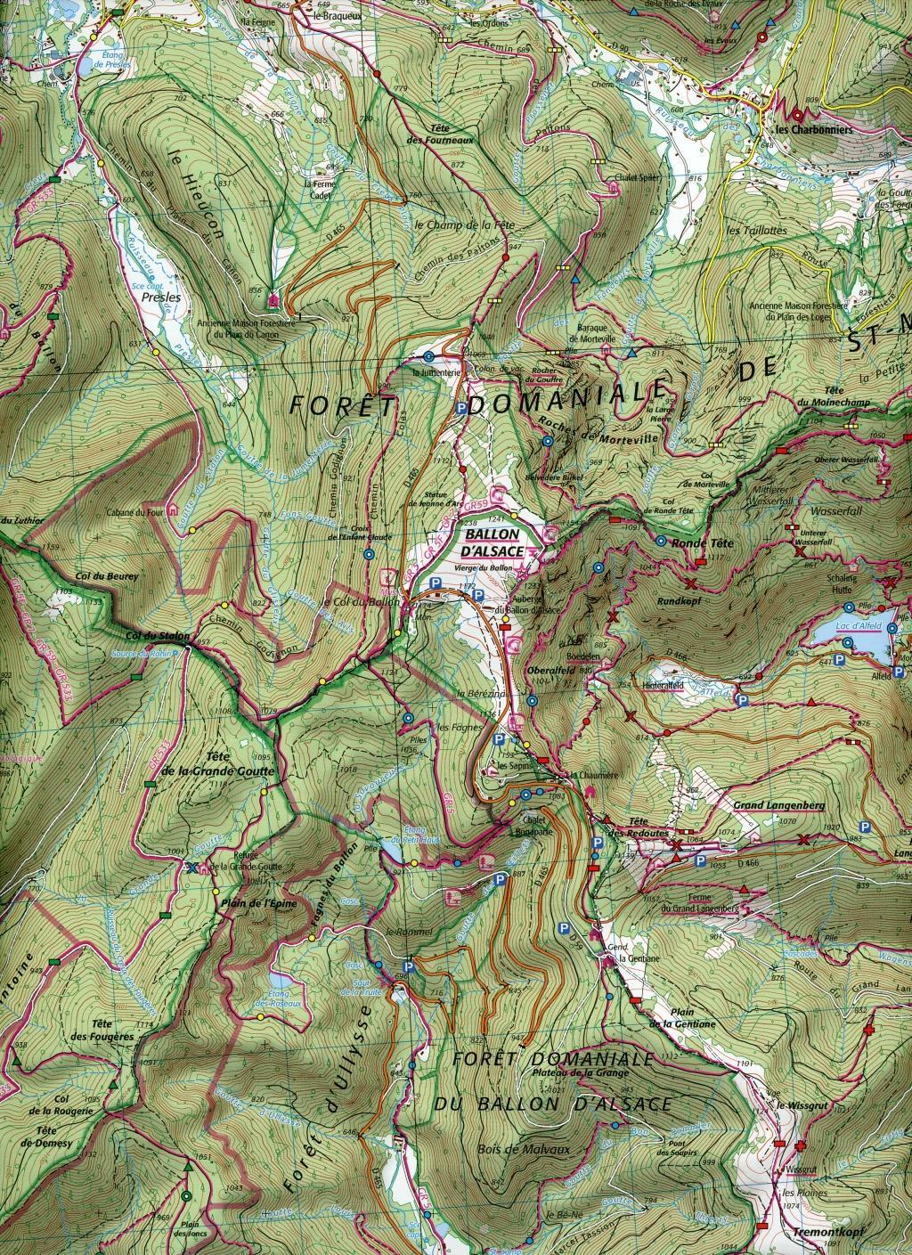 Beispielinhalt (Bild) Ballon d'Alsace.Kruth.Giromany 1:25 000