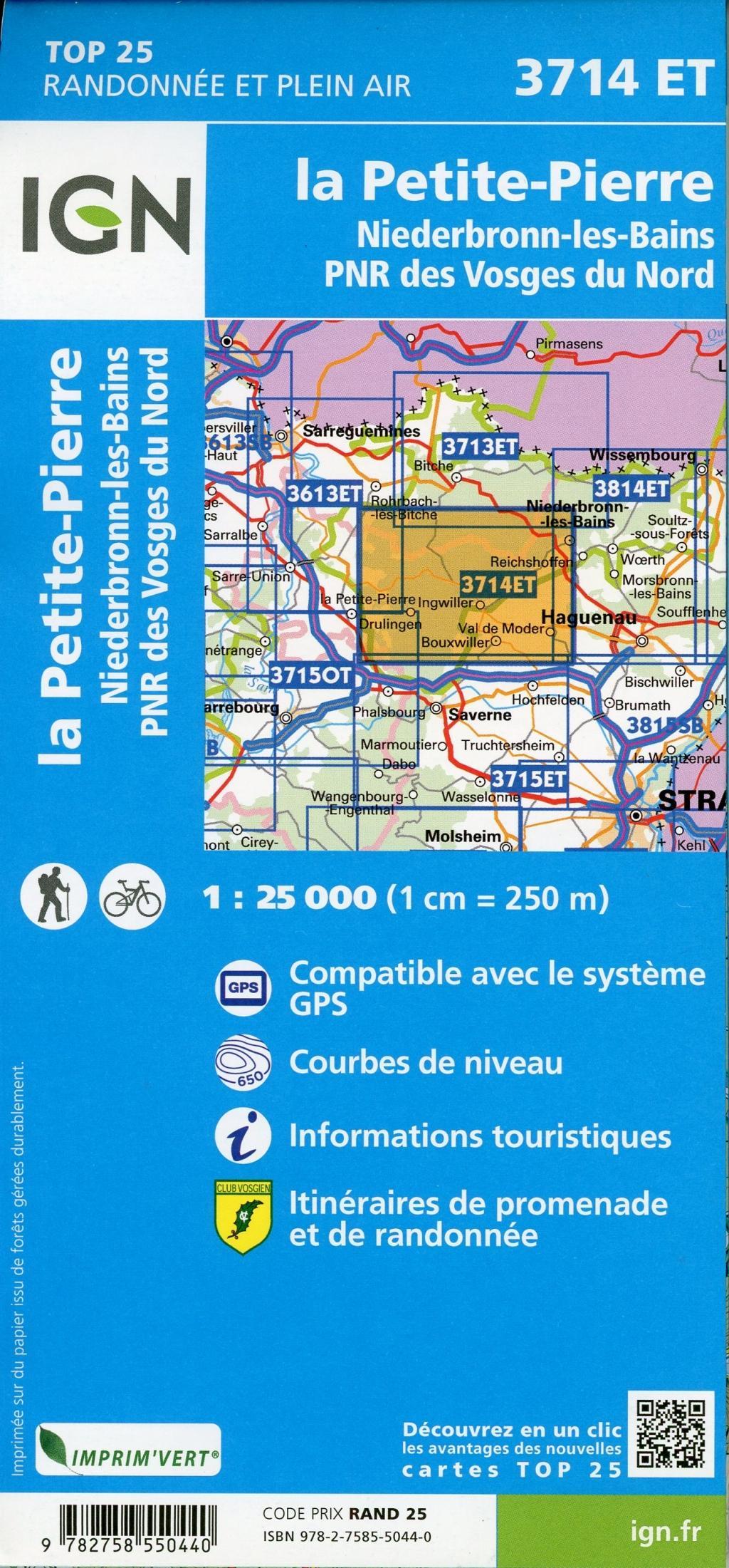 Beispielinhalt (Bild) La Petite Pierre-Niederbronn-les-Bains.PNR des Vosges du Nord 1:25 000