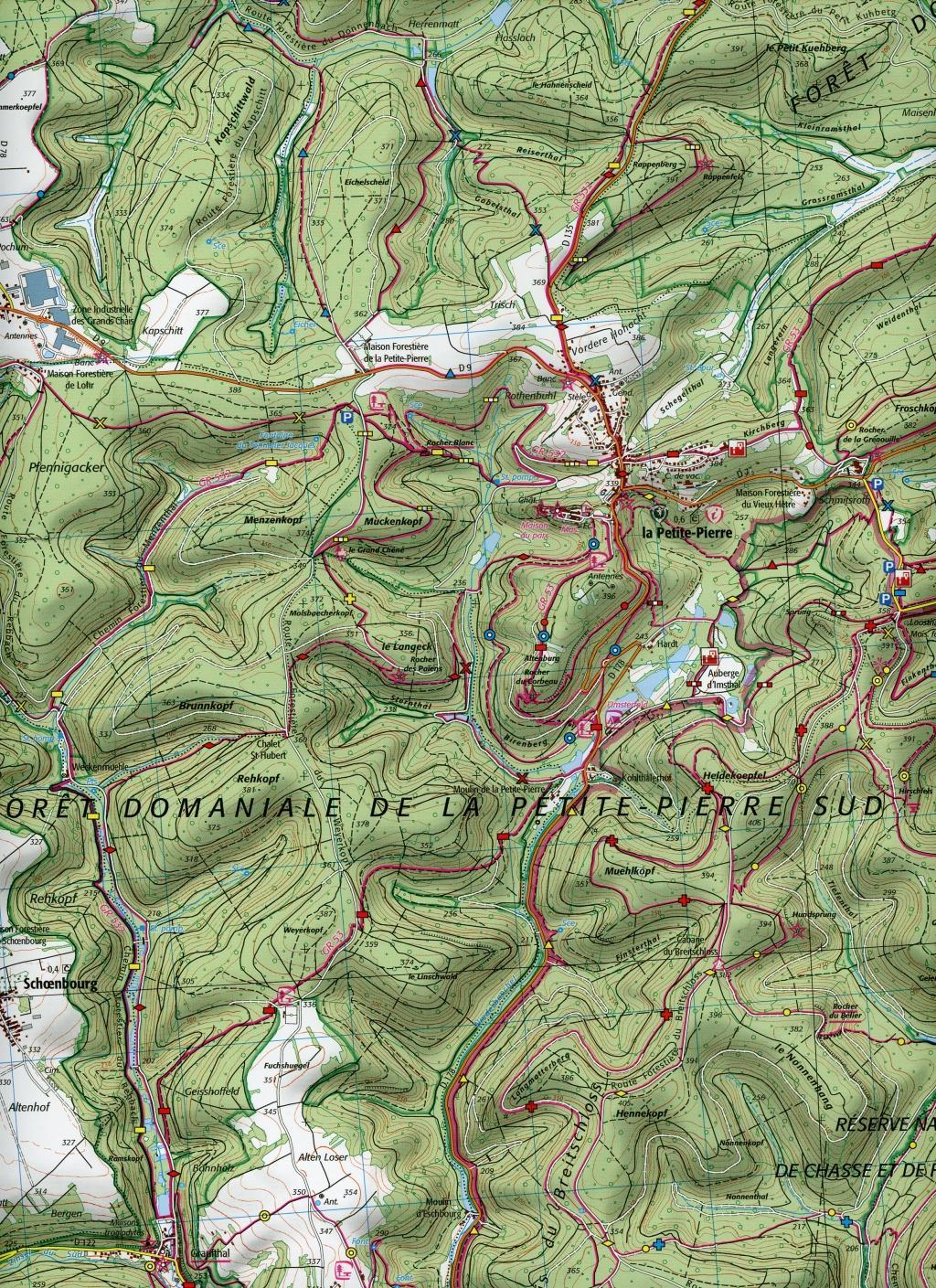 Beispielinhalt (Bild) La Petite Pierre-Niederbronn-les-Bains.PNR des Vosges du Nord 1:25 000