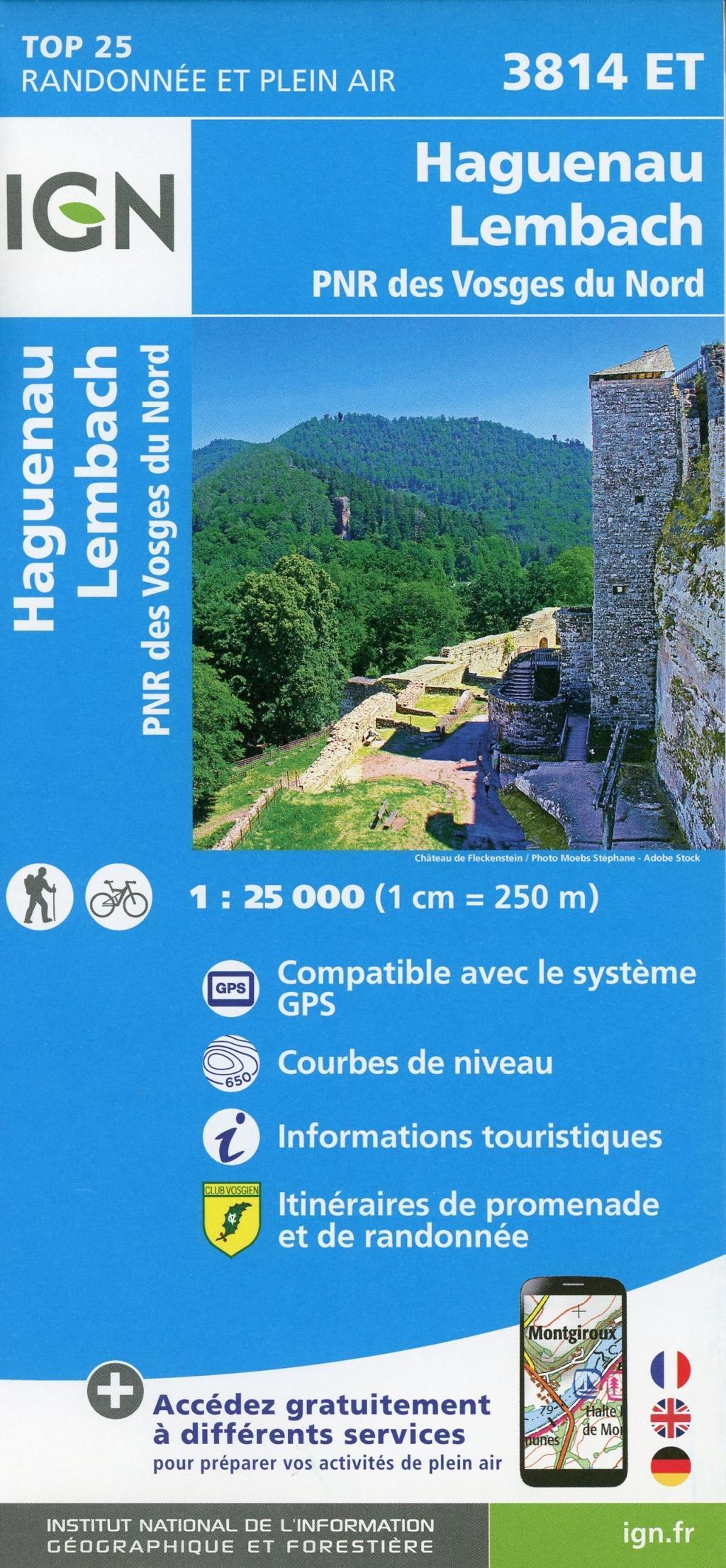 Vorderes Coverbild Haguenau.Lembach.PNR des Vosges du Nord 1:25 000