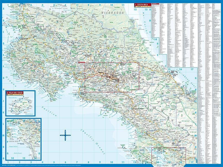 Beispielinhalt (Bild) Costa Rica 1 : 650 000