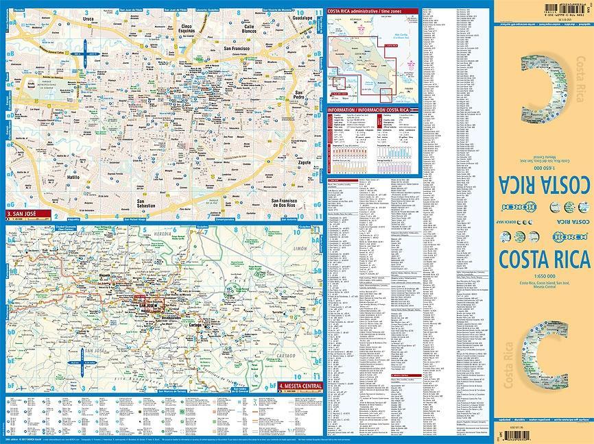 Beispielinhalt (Bild) Costa Rica 1 : 650 000