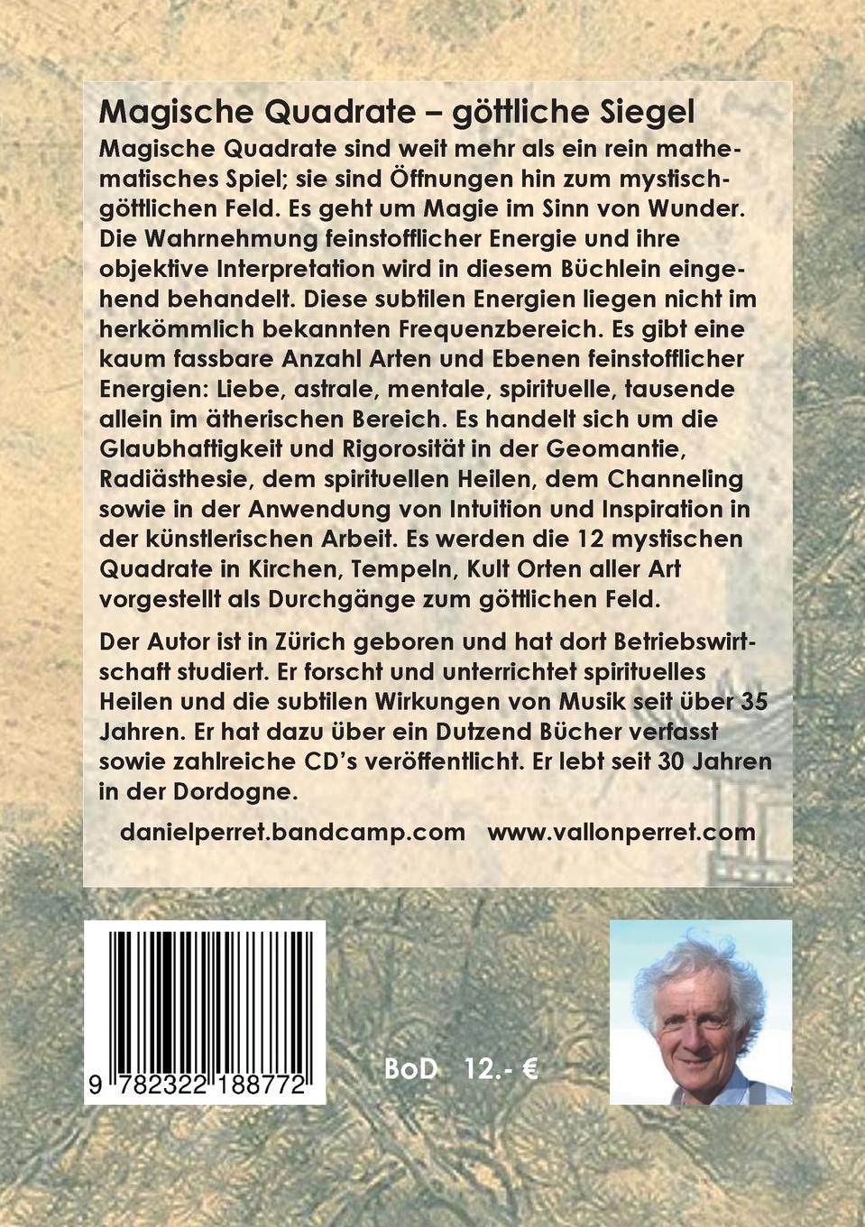 Rückseitencover Die 12 magischen Quadrate als göttliche Siegel