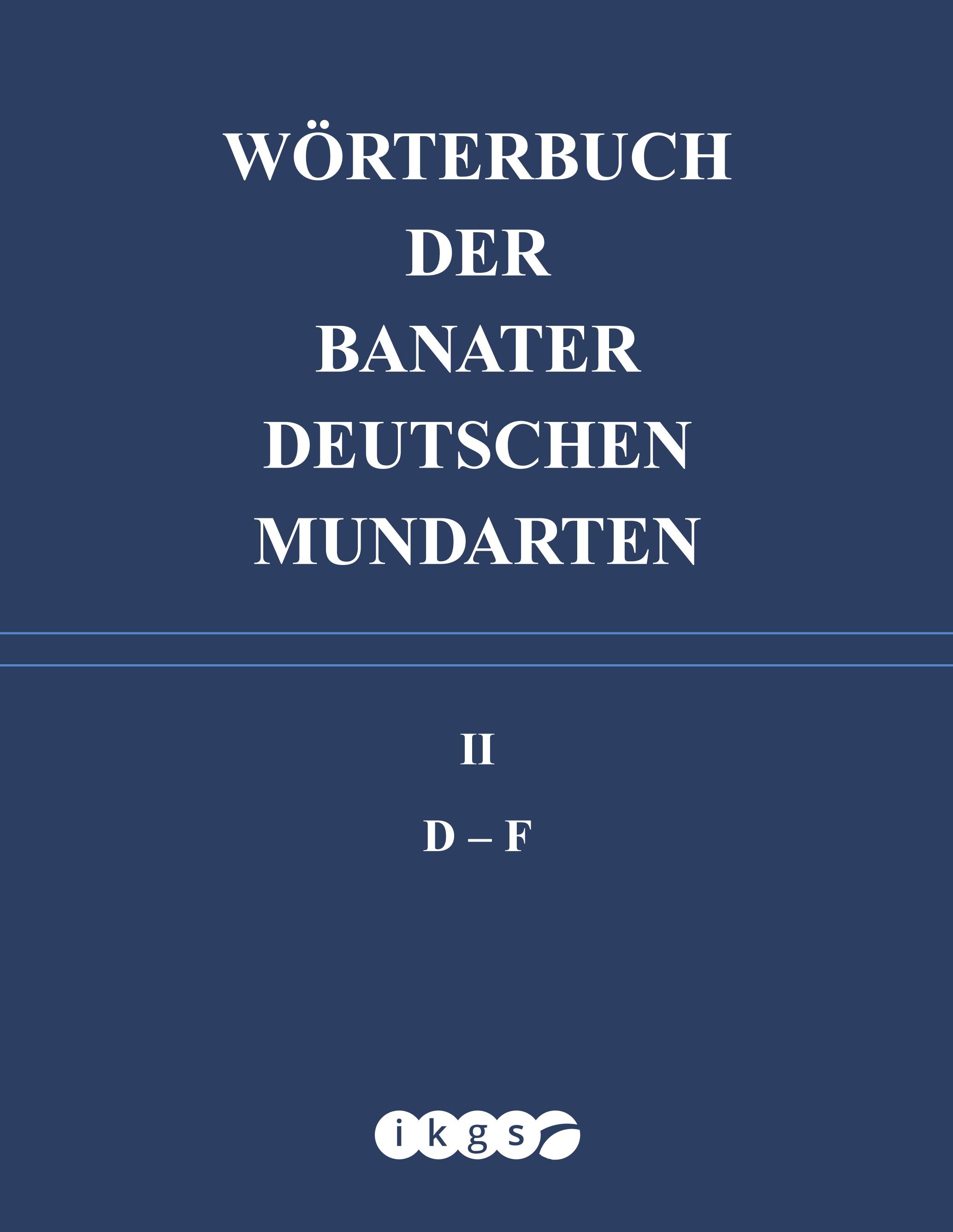 Vorderes Coverbild Wörterbuch der Banater deutschen Mundarten