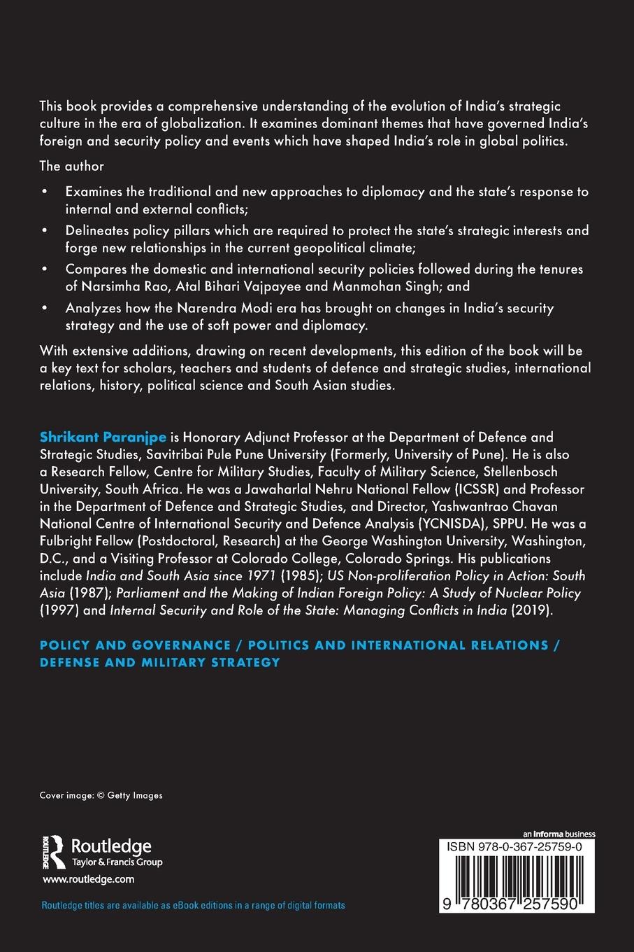 Rückseitencover India's Strategic Culture