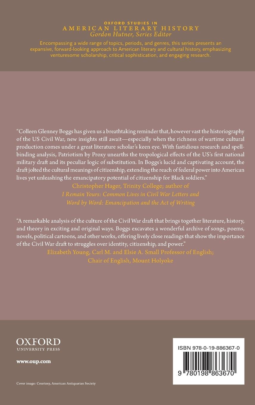 Rückseitencover PATRIOTISM BY PROXY OSALH C