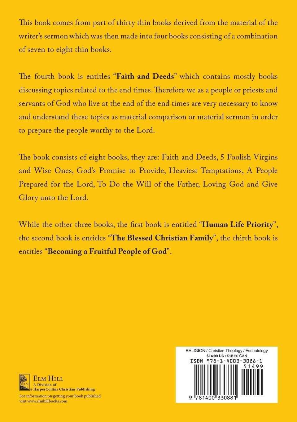 Rückseitencover A Faith and Deeds