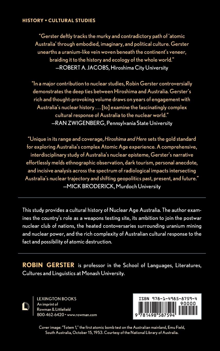 Rückseitencover Hiroshima and Here