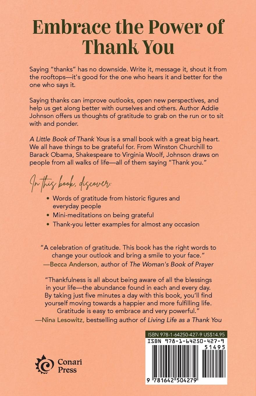 Rückseitencover A Little Book of Thank Yous