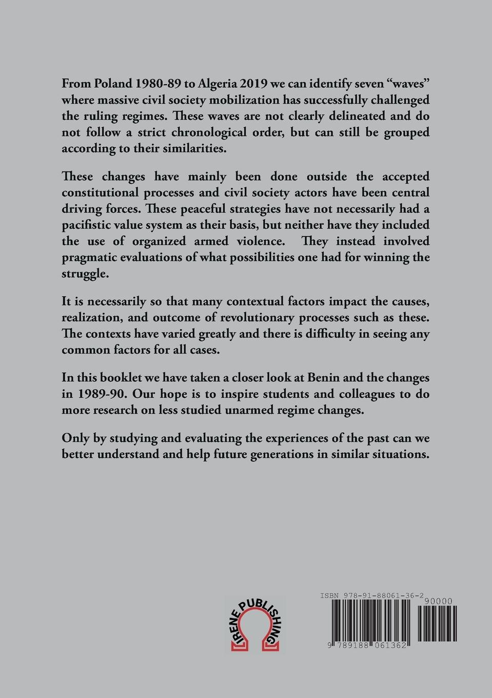 Rückseitencover Revolutionary Constructive Resistance, Benin 1989 in context and perspective