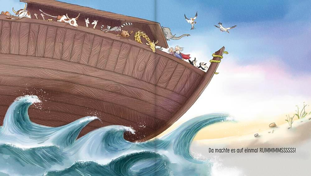 Beispielinhalt (Bild) Als Noah die Arche baute - ein Bilderbuch für Kinder ab 5 Jahren