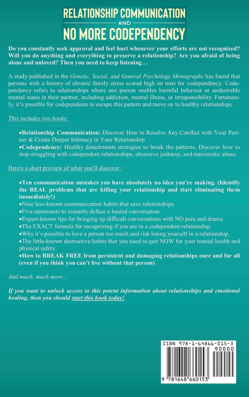 Rückseitencover Relationship Communication and No More Codependency 2-in-1 Book