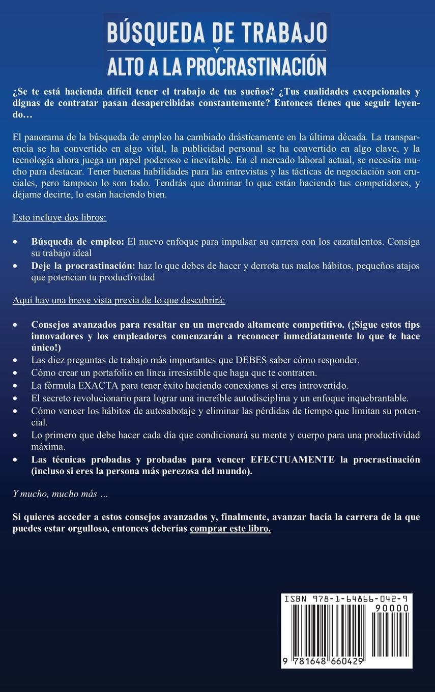 Rückseitencover Búsqueda de trabajo y alto a la procrastinación 2 libros en 1