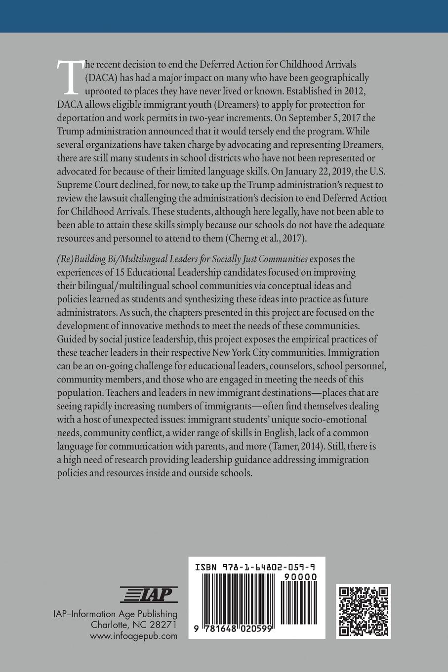 Rückseitencover (Re)Building Bi/Multilingual Leaders for Socially Just Communities