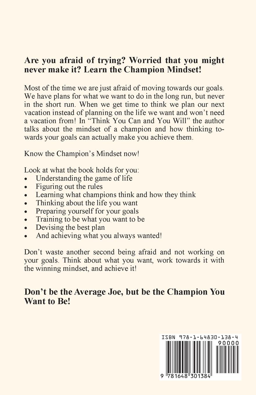 Rückseitencover Think You Can and You Will