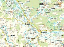 Beispielinhalt (Bild) Naturpark Niederlausitzer Heidelandschaft - Kurstadt Bad Liebenwerda - Mühlberg - Schradenland 1:50 000