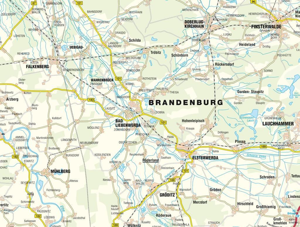 Beispielinhalt (Bild) Naturpark Niederlausitzer Heidelandschaft - Kurstadt Bad Liebenwerda - Mühlberg - Schradenland 1:50 000