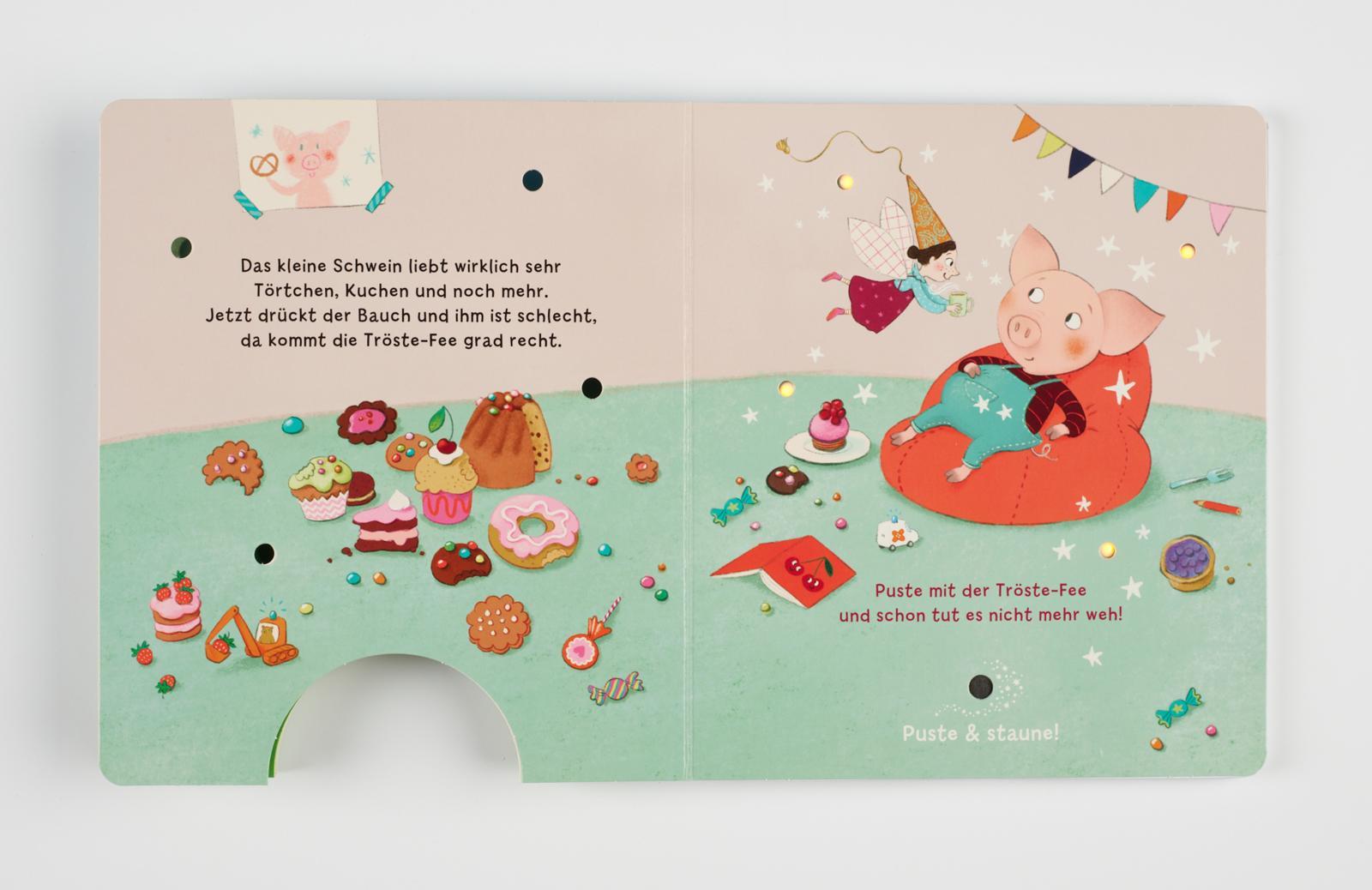 Beispielinhalt (Bild) Mein Puste-Licht-Buch: Die kleine Tröste-Fee