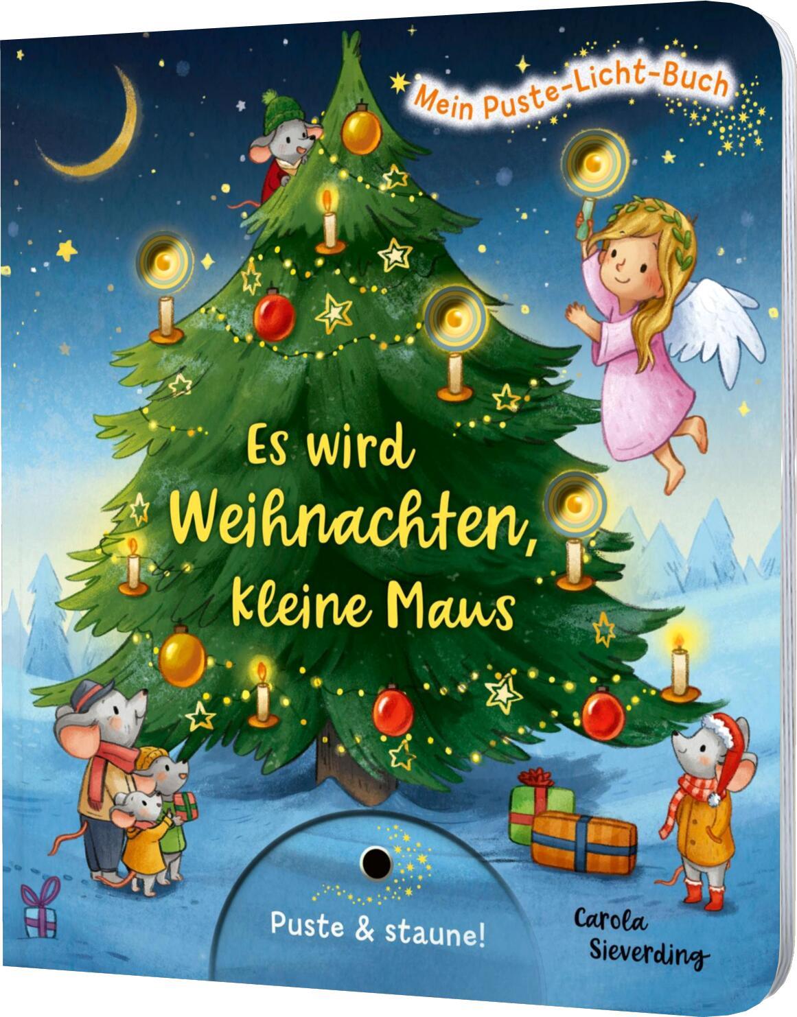 Vorderes Coverbild Mein Puste-Licht-Buch: Es wird Weihnachten, kleine Maus
