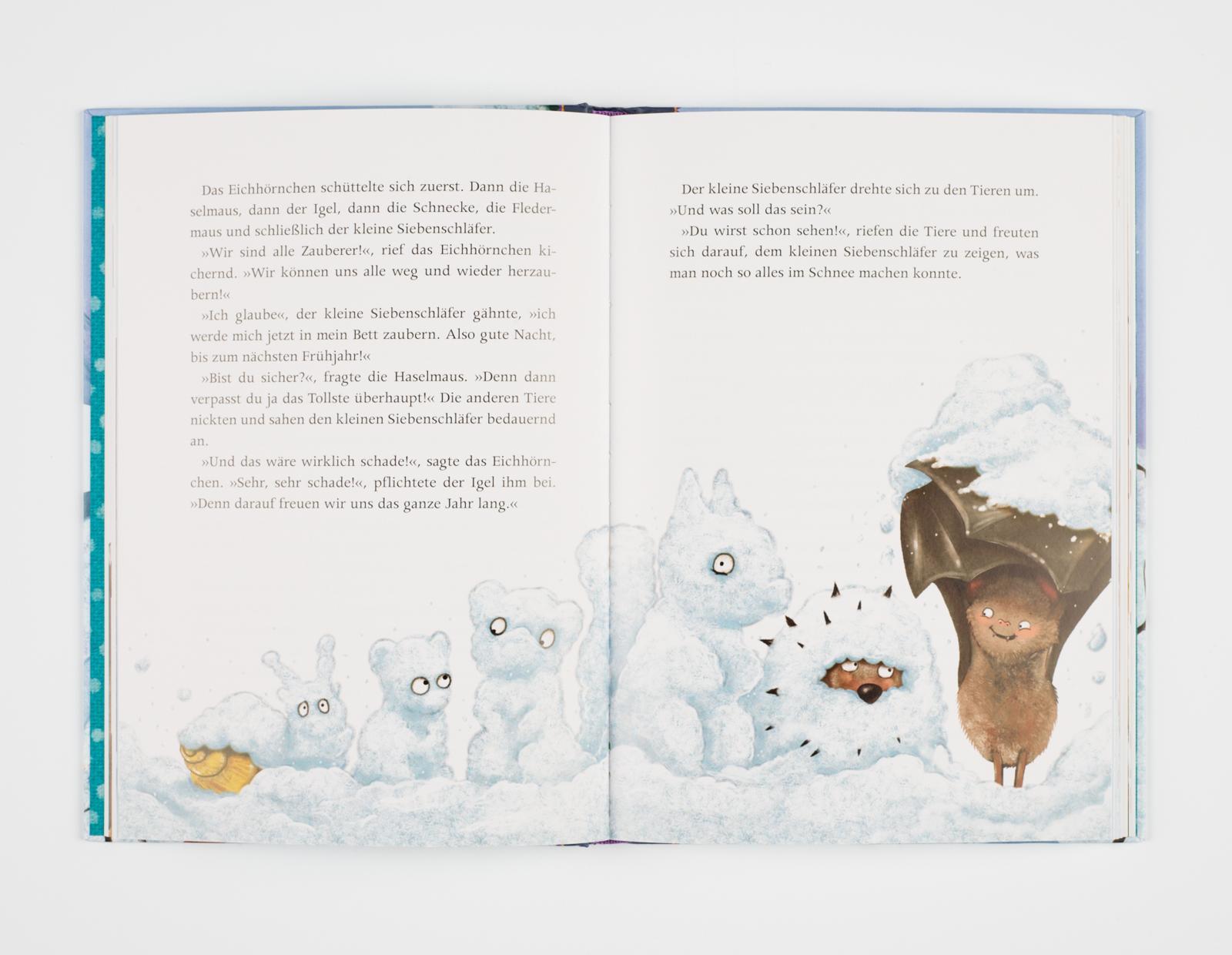 Beispielinhalt (Bild) Der kleine Siebenschläfer: Eine Pudelmütze voller Wintergeschichten