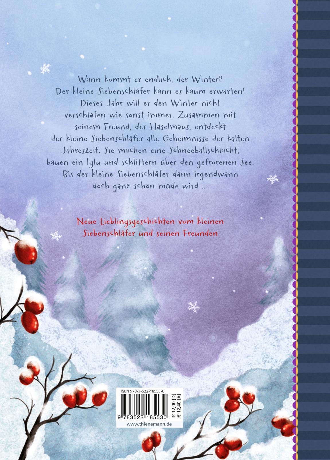 Rückseitencover Der kleine Siebenschläfer: Eine Pudelmütze voller Wintergeschichten