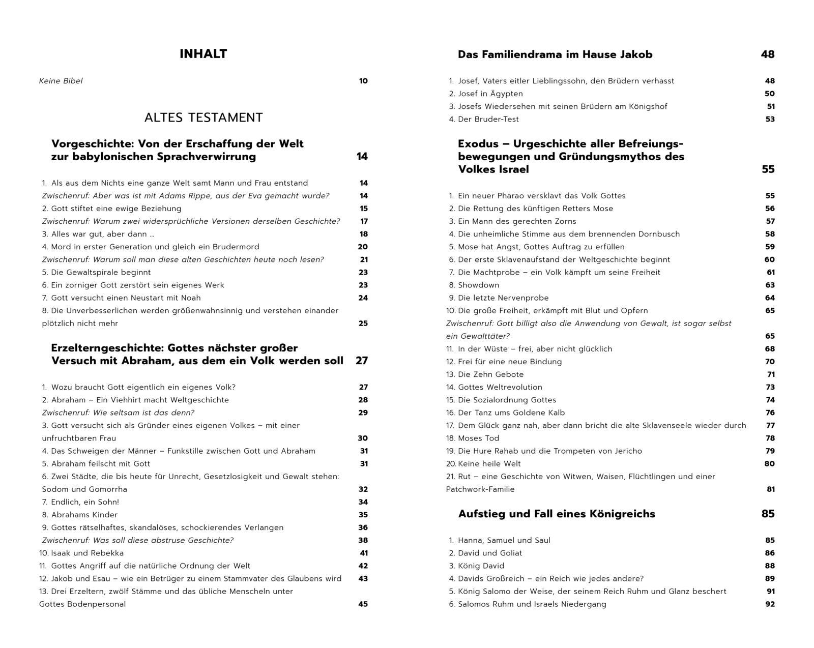 Beispielinhalt (Bild) Keine Bibel