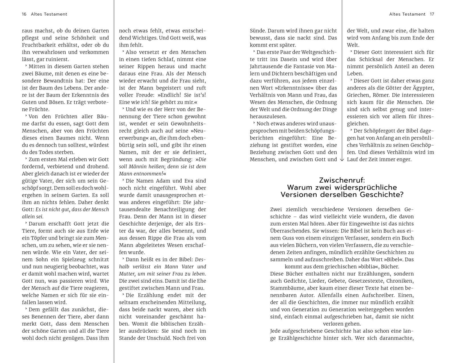 Beispielinhalt (Bild) Keine Bibel