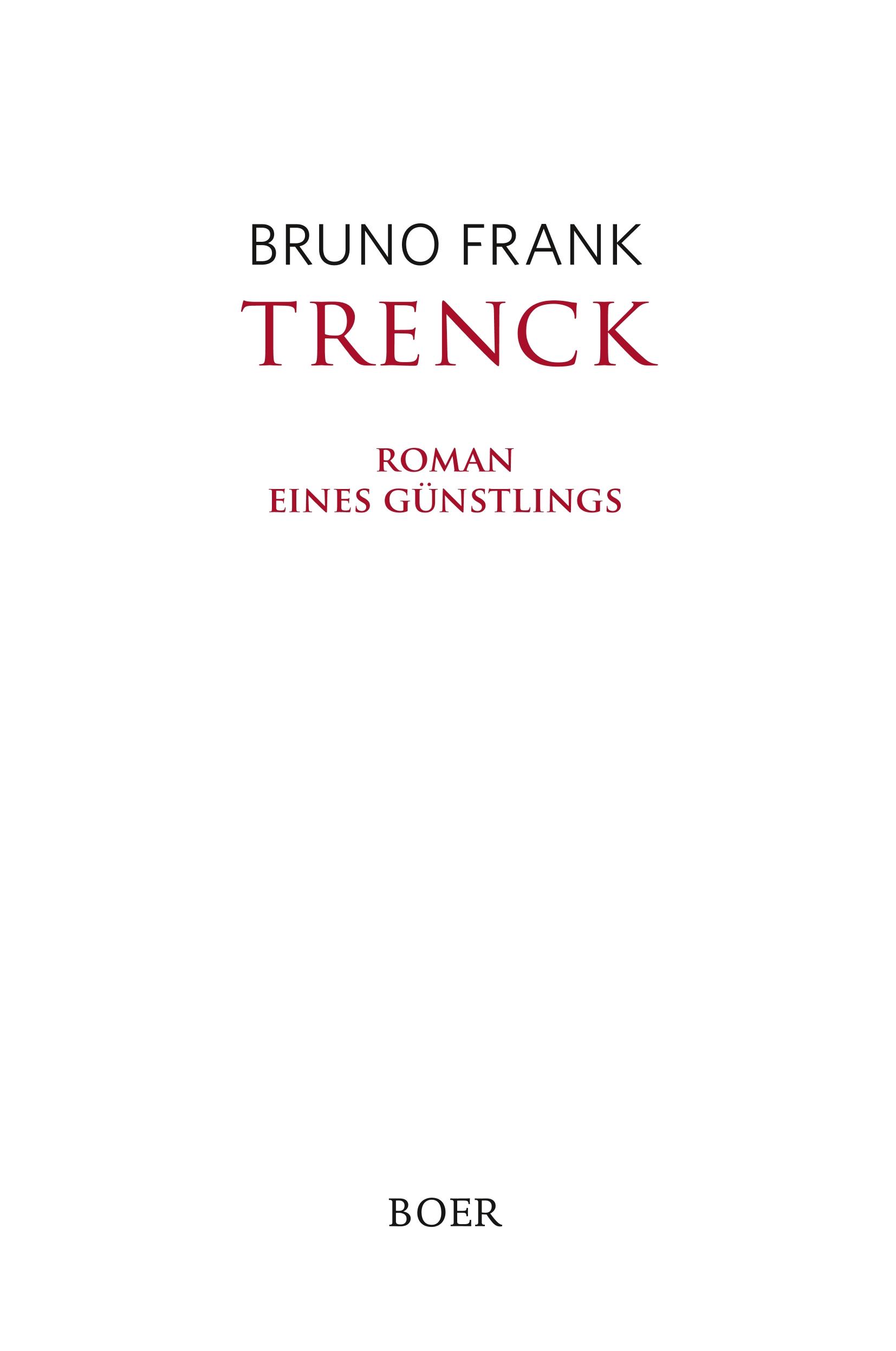 Vorderes Coverbild Trenck