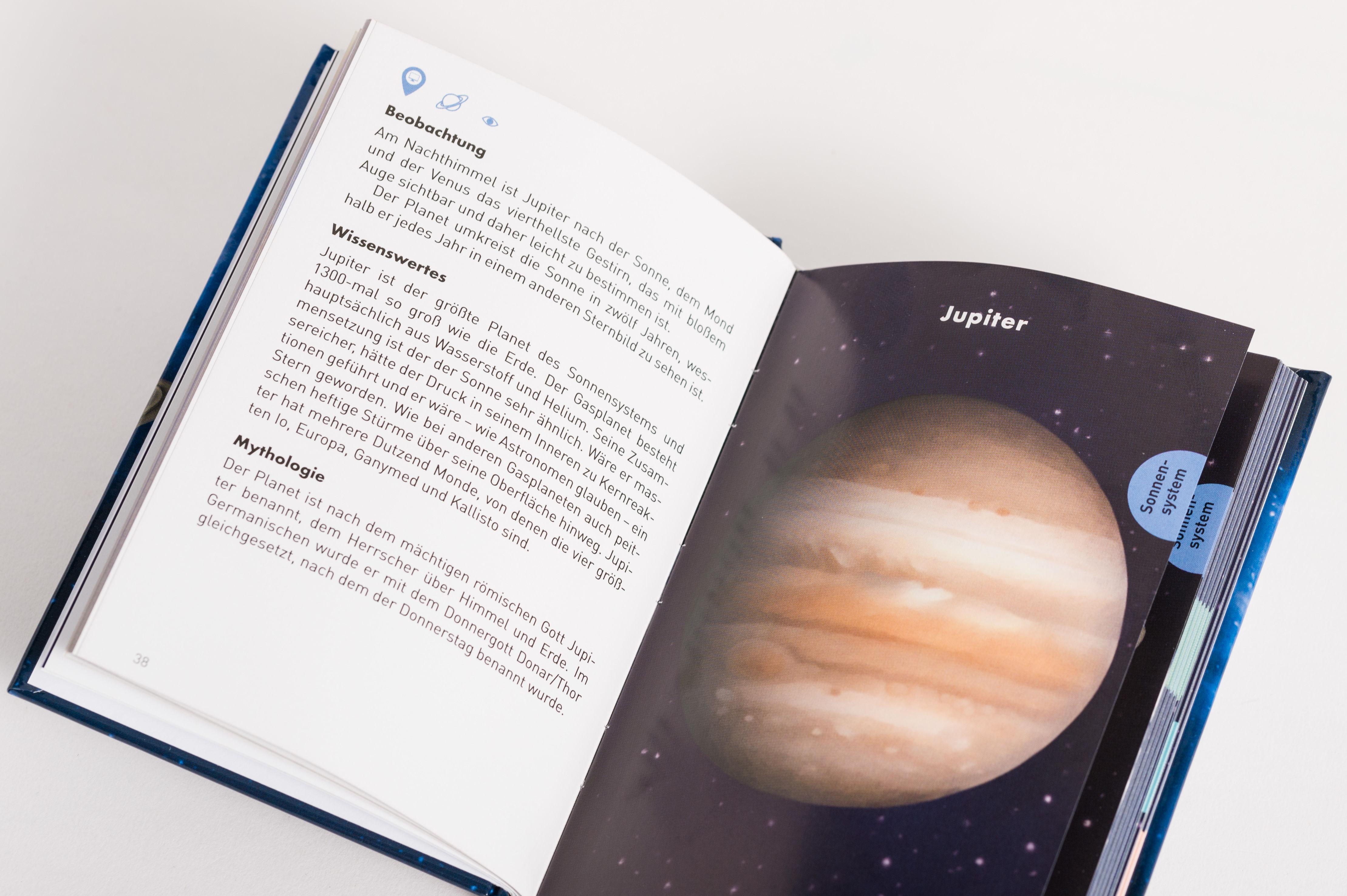 Beispielinhalt (Bild) Anaconda Taschenführer Sterne und Planeten. Den Nachthimmel mit bloßem Auge beobachten