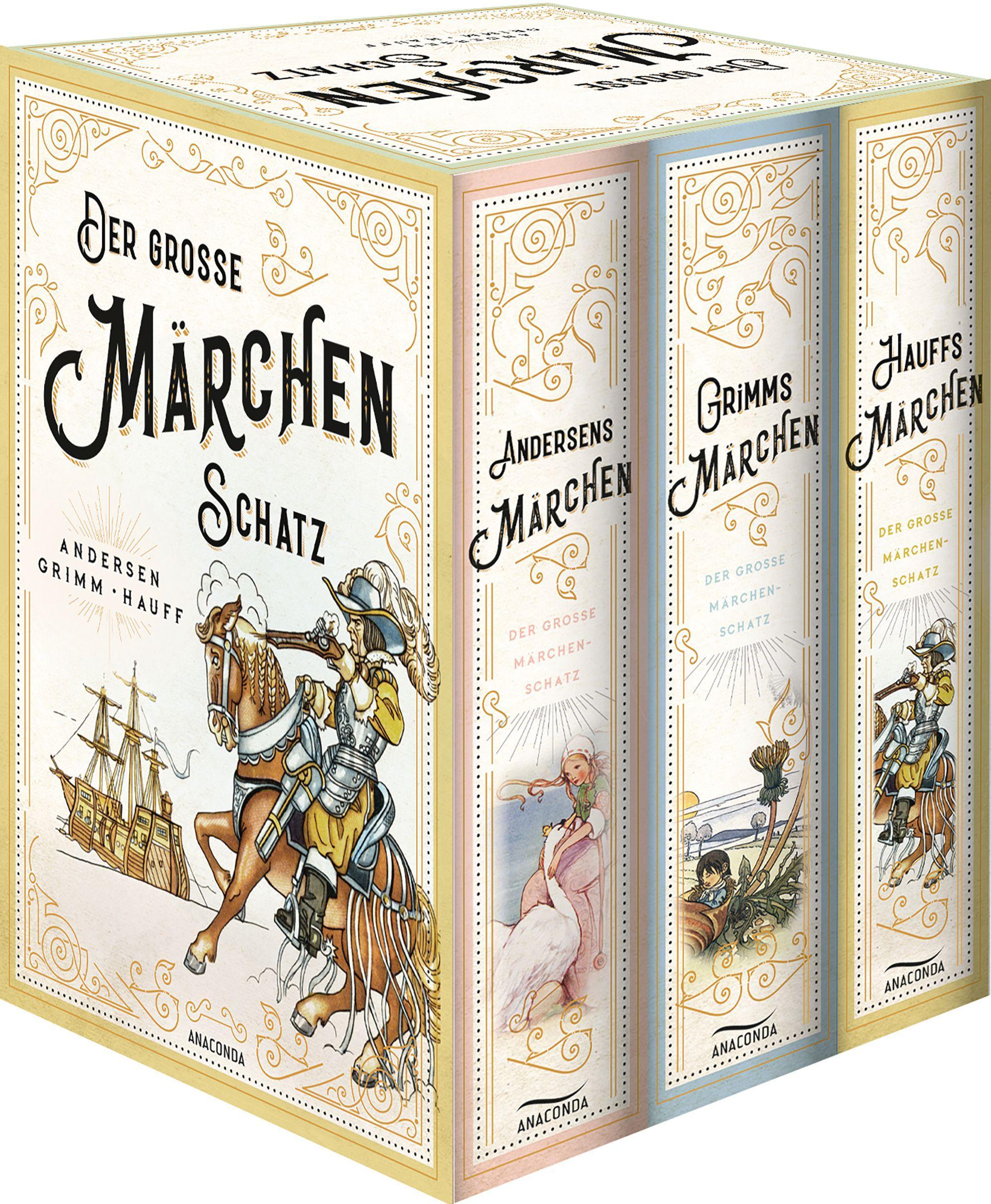 Vorderes Coverbild Der große Märchenschatz (Andersens Märchen - Grimms Märchen - Hauffs Märchen) (3 Bände im Schuber)