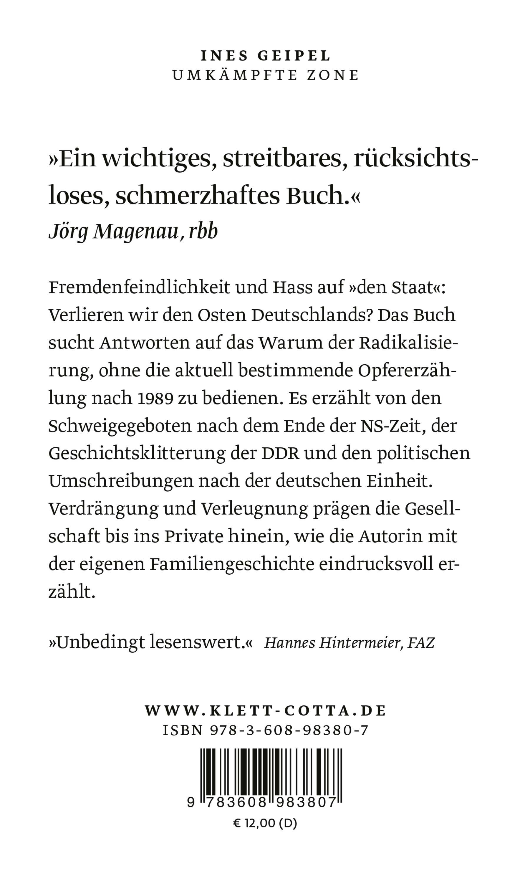 Rückseitencover Umkämpfte Zone