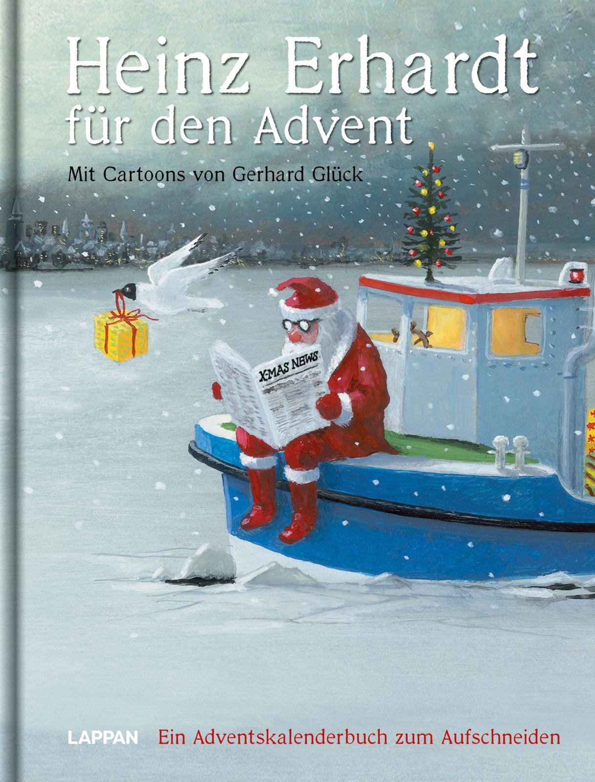 Vorderes Coverbild Heinz Erhardt für den Advent - Ein Adventskalender mit Bildern von Gerhard Glück